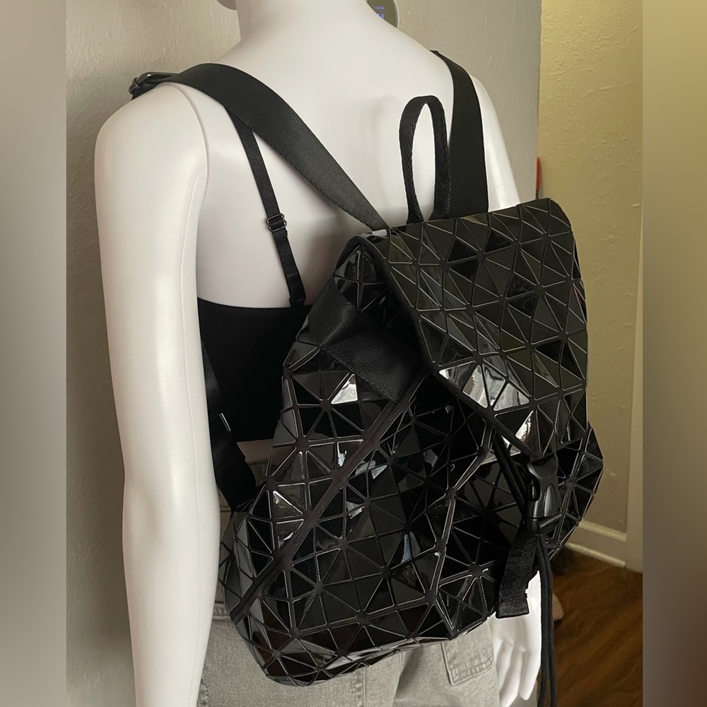 Geometric Black Backpack - image 2